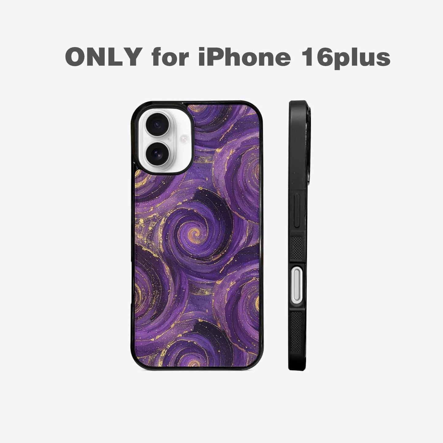 iPhone 16 Plus Case — Swirling Brushstroke Starry Night Texture Blended, Custom Phone Case