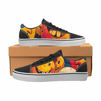 WOMEN'S Melting Moon Smiley Lace-Up Canvas Neon Fantasy Shoes