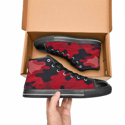 MEN'S Tactical Camo Red Black High Top Canvas Aesthetic Shoes