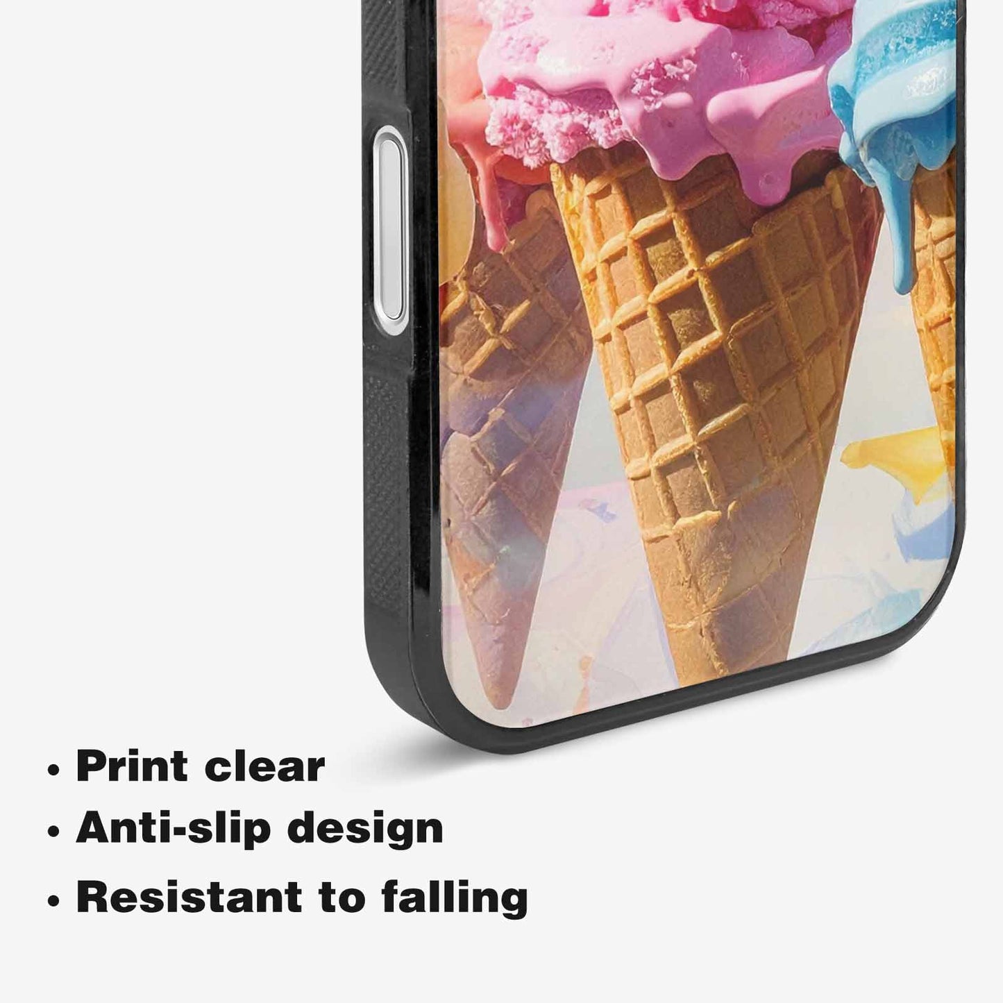 iPhone 16 Plus Case — Collage Of Overlapping Waffle Cone Icecream, Custom Made Phone Cover