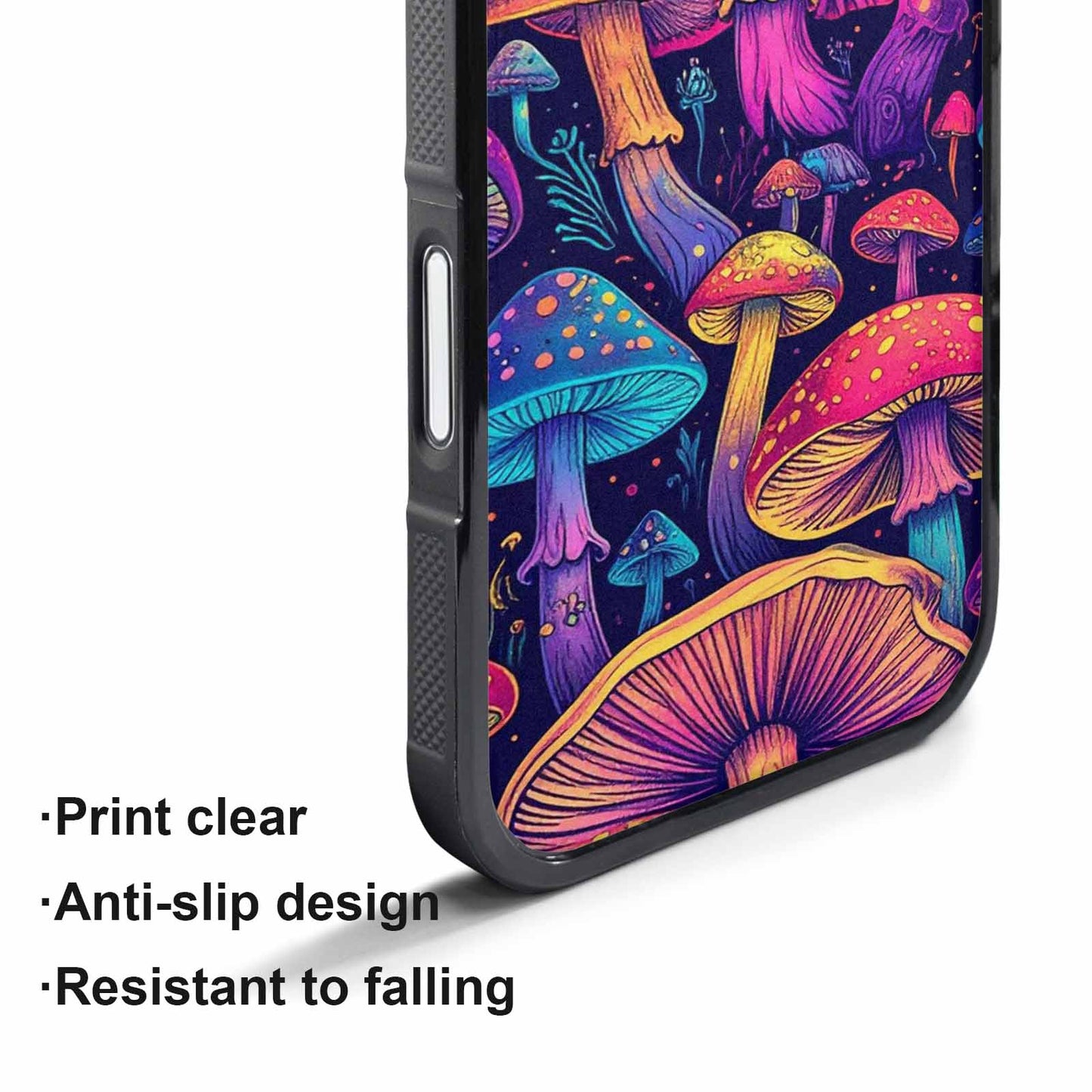 iPhone 17 Pro Max Case — Mushroom Psychedelic Art Seamless Original Art, Custom Print Case Cover