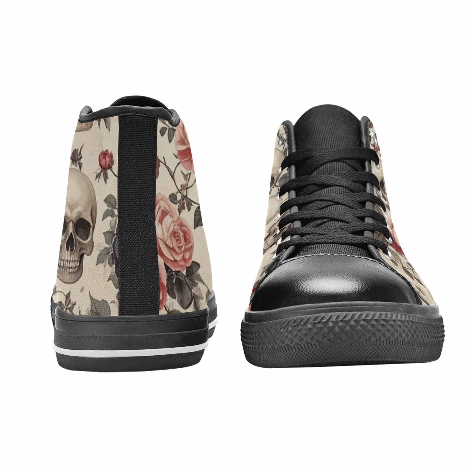 MEN'S Skulls - Roses High Top Canvas Aesthetic Custom Shoes