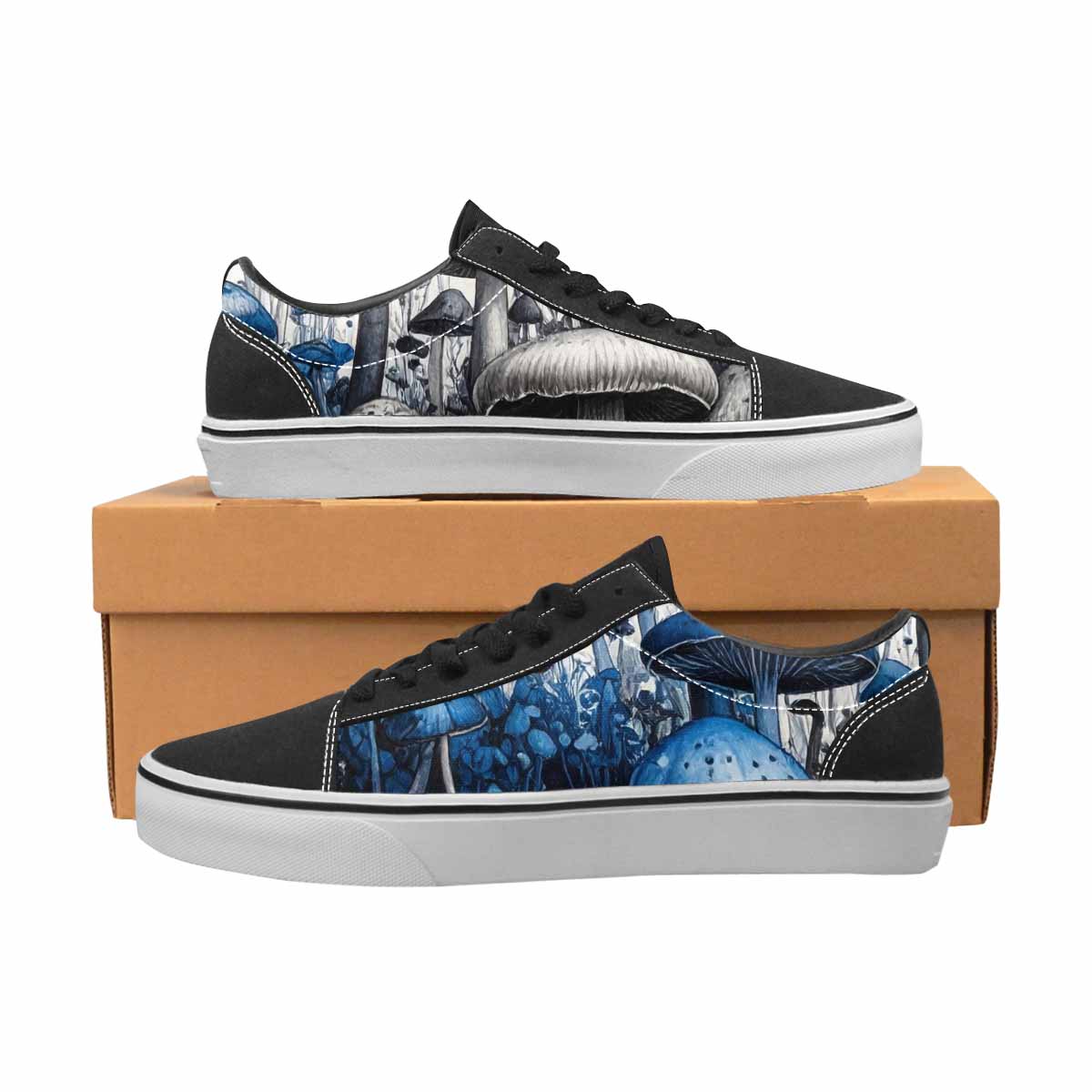 WOMEN'S Mushrooms (general) Lace-Up Canvas Surreal Shoes