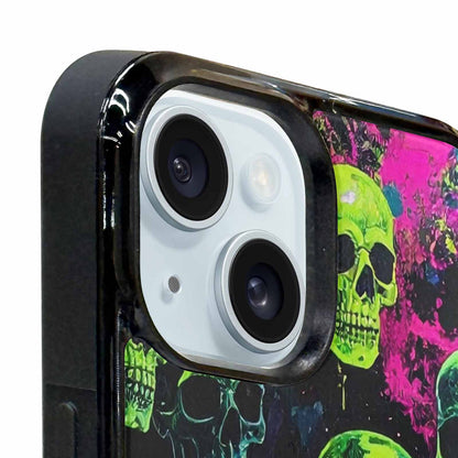 iPhone 15 Plus Case — Skeletons Neon Green Glowskele Ejt Personalized, Personalized Phone Case