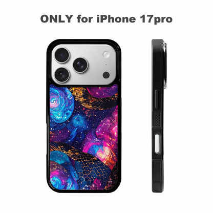 iPhone 17 Pro Case — Snake Print Galaxy Seamless Pattern Animal, Custom Art Phone Cover