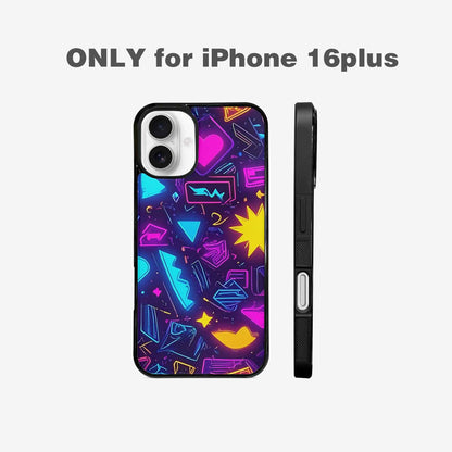 iPhone 16 Plus Case — 80s Retro Motif 80s Retro Motifs, Custom Art Phone Cover