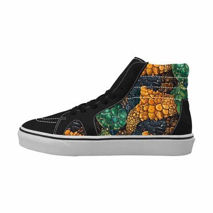 MEN'S Snake Skin Reptile High Top Canvas Vivid Sneakers
