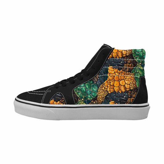 MEN'S Snake Skin Reptile High Top Canvas Vivid Sneakers