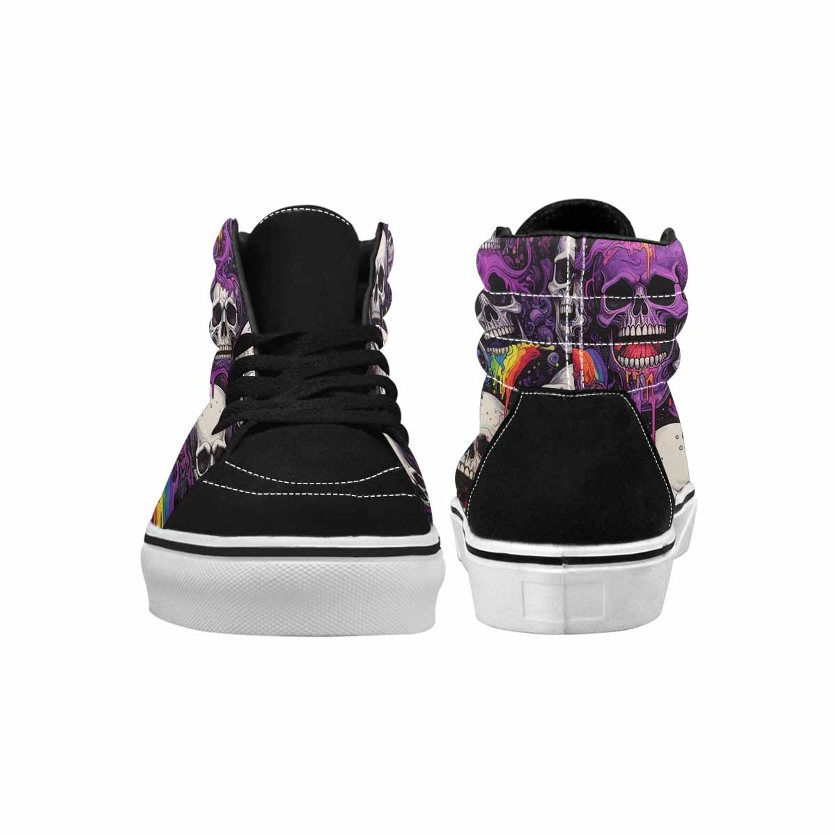 MEN'S Rainbow From Skull S High Top Canvas Dark Academia Sneakers