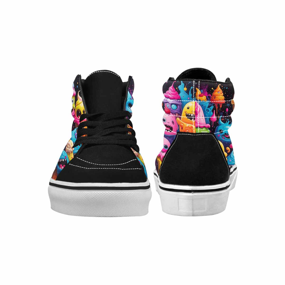 MEN'S Ice Cream Monsters  High Top Canvas Aesthetic Shoes