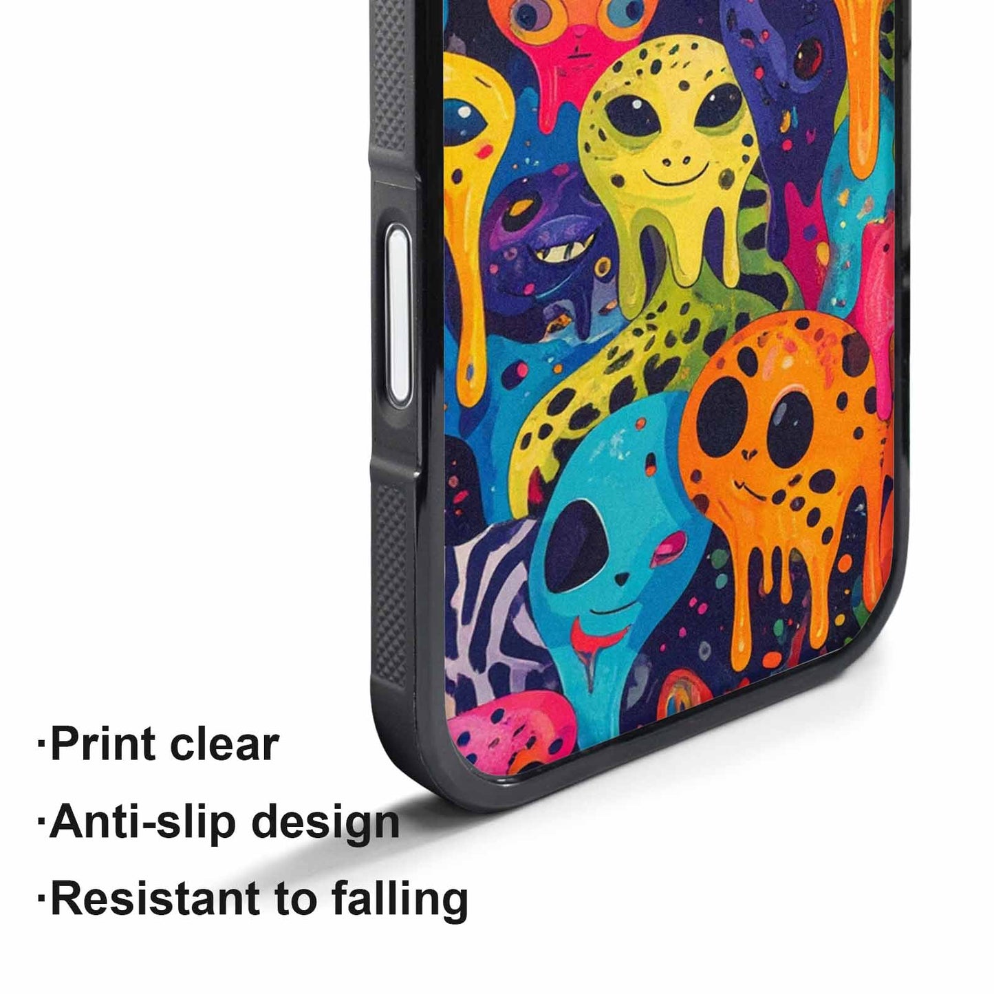 iPhone 17 Air Case — Melting Aliens Pattern Hundreds Of Alien, Custom Printed Phone Case