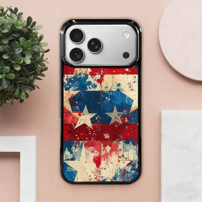 iPhone 17 Pro Max Case — Patriotic Stars And Stripes Galaxy Space, Original Design Phone Case