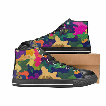 MEN'S Military Camouflage Blotch High Top Canvas Aesthetic Custom Sneakers