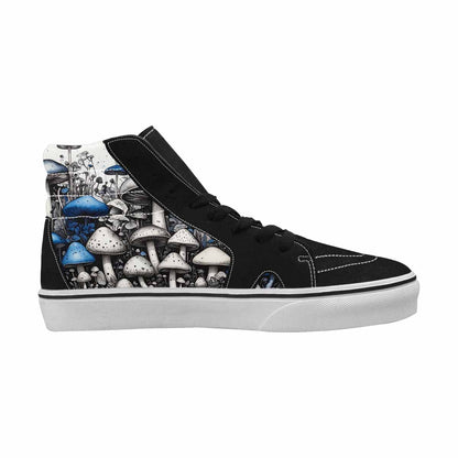 MEN'S Mushrooms (general) High Top Canvas Dark Academia Custom Sneakers