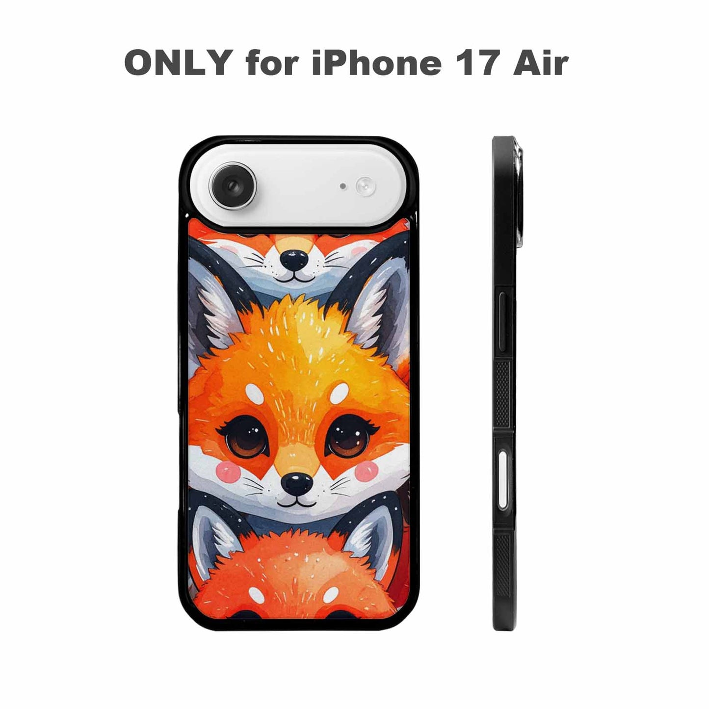 iPhone 17 Air Case — Watercolor Kawaii Fox Faces Watercolor Abstract, Original Design Phone Case