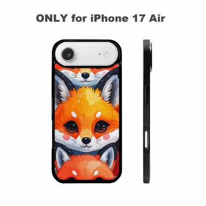 iPhone 17 Air Case — Watercolor Kawaii Fox Faces Watercolor Abstract, Original Design Phone Case