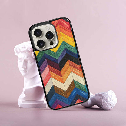 iPhone 16 Pro Case — Progress Pride Flag Color Theme Small, Custom Designed Case Cover