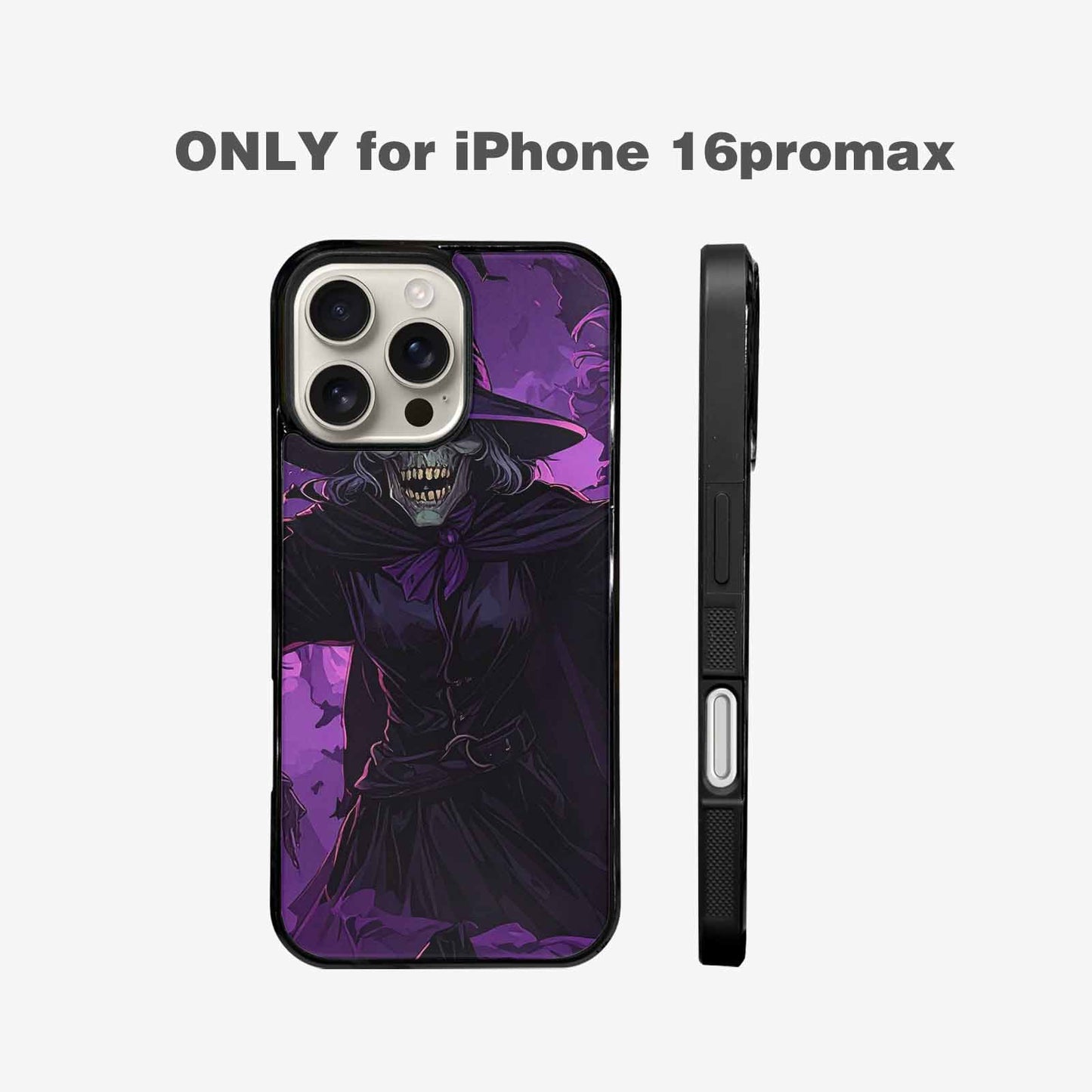 iPhone 16 Pro Max Case — Scary Horror Halloween Art Print Edge, Unique Phone Case Design