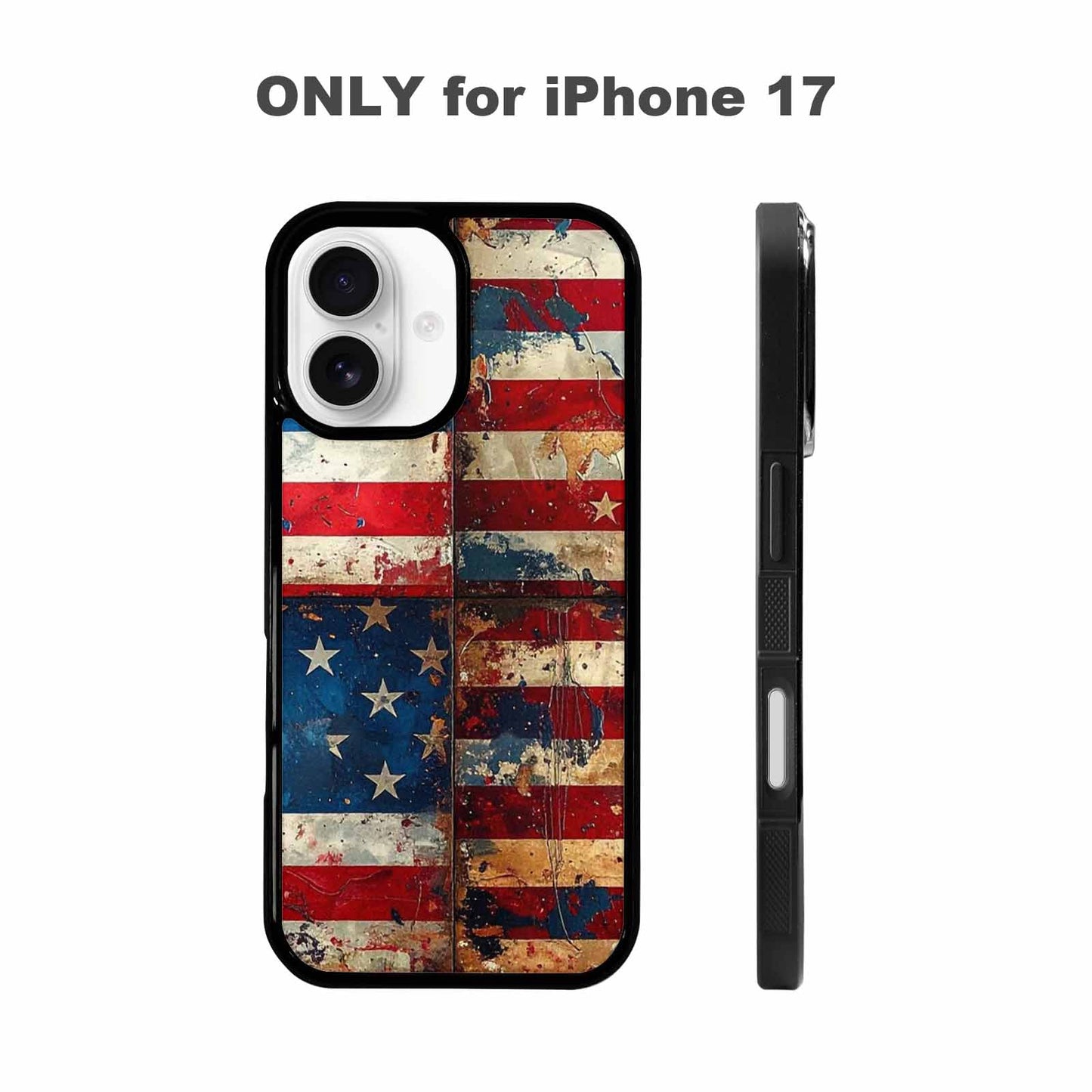 iPhone 17 Case — Small American Flag Stars Galaxy Space, Custom Made Phone Cover