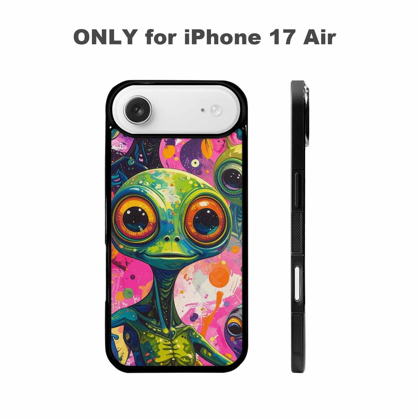 iPhone 17 Air Case — Seamless Tileable Pattern Of Overlapping Alien, Original Design Phone Case