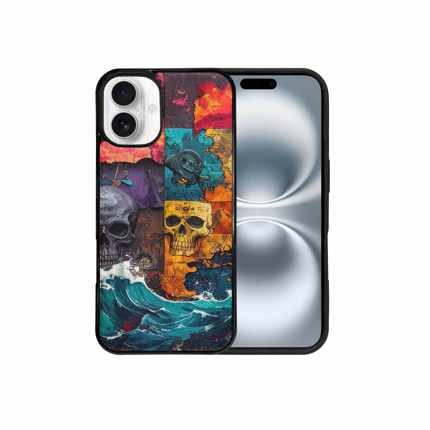 iPhone 16 Plus Case — Pirate Skull Flag Pirate Skull Flag, Custom Print Case Cover