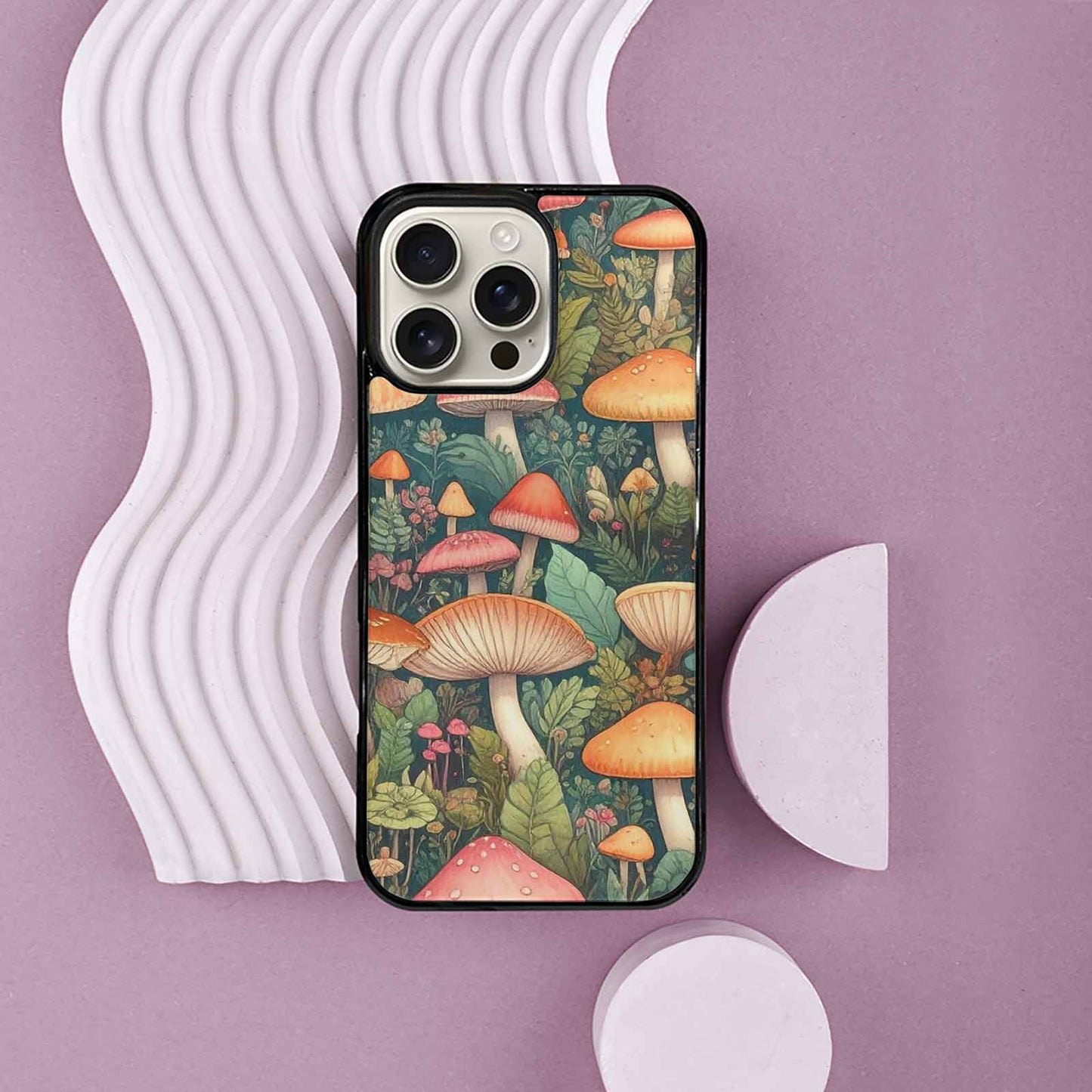 iPhone 16 Pro Max Case — Mushrooms Botanicalmushrooms P, Custom Designed Case Cover