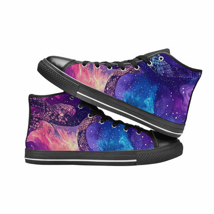 MEN'S Galaxy Snake Print High Top Canvas Y2K Custom Sneakers