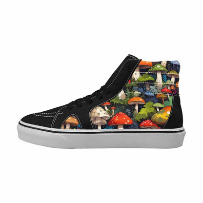 MEN'S Mushrooms  Camo Mushrooms High Top Canvas Grunge Shoes