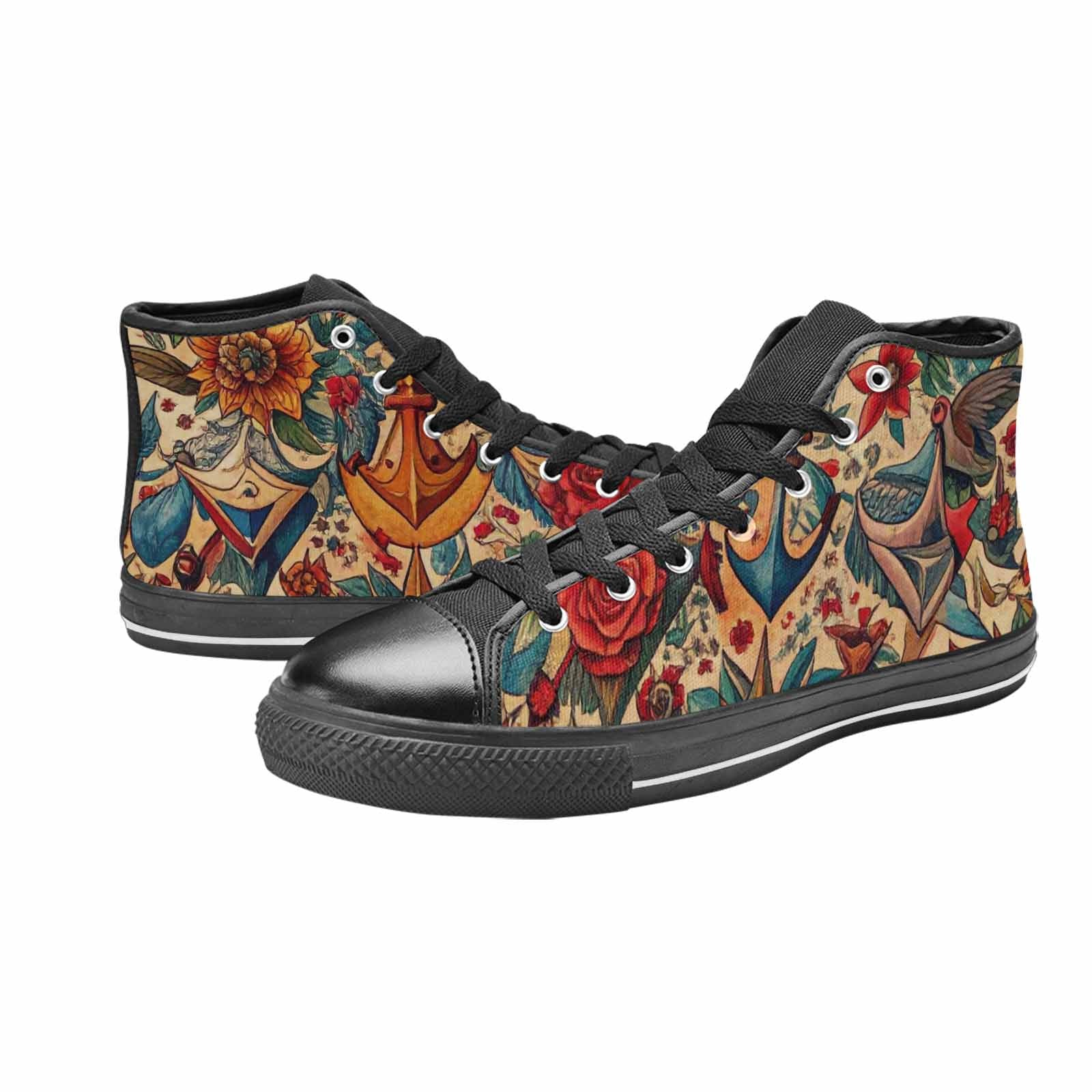 MEN'S Old School Tattoo High Top Canvas Aesthetic Sneakers