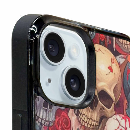 iPhone 15 Plus Case — Skulls And Roses Skulls And Roses, Custom Print Case Cover