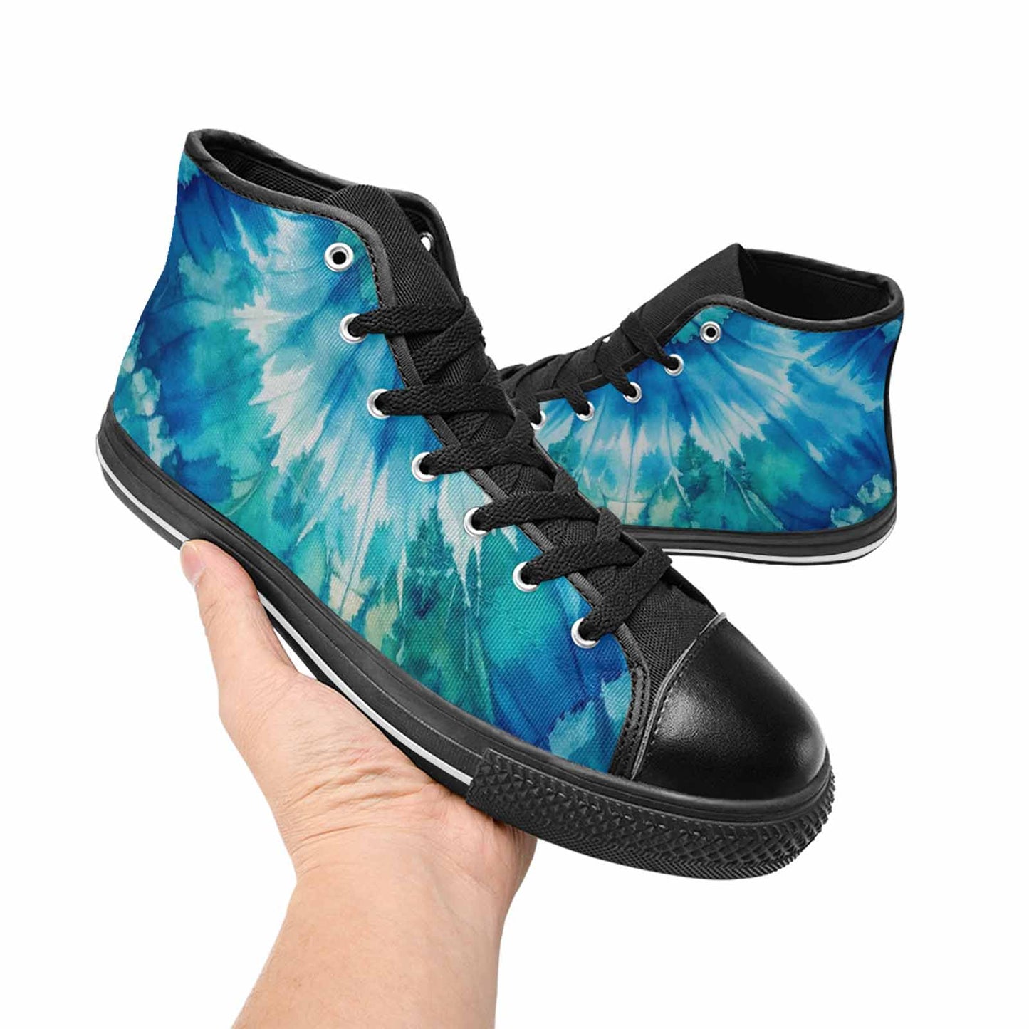 WOMEN'S Tie Dye - High Top Canvas Dark Academia Custom Sneakers