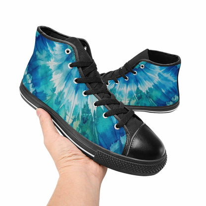 WOMEN'S Tie Dye - High Top Canvas Dark Academia Custom Sneakers
