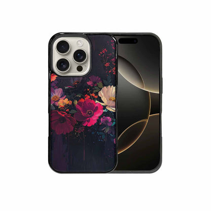 iPhone 16 Pro Case — Shadowy Glitch Floral Pattern Hundreds Of, Custom Phone Case