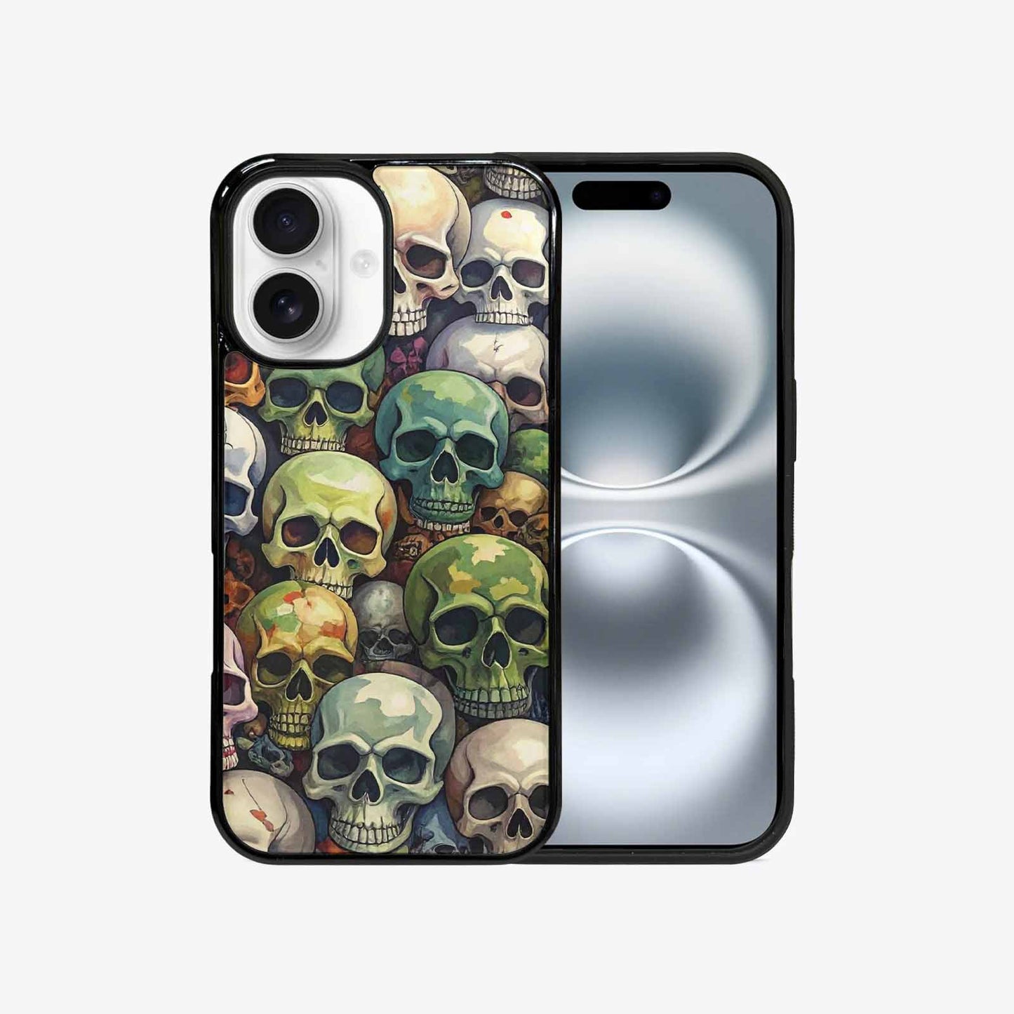 iPhone 16 Case — Skulls Pattern Hundreds Of Sma, Custom Designed Case Cover