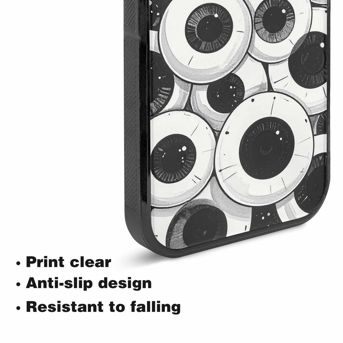 iPhone 15 Plus Case — Googly Cartoon Eyeballs Custom, Custom Art Phone Cover