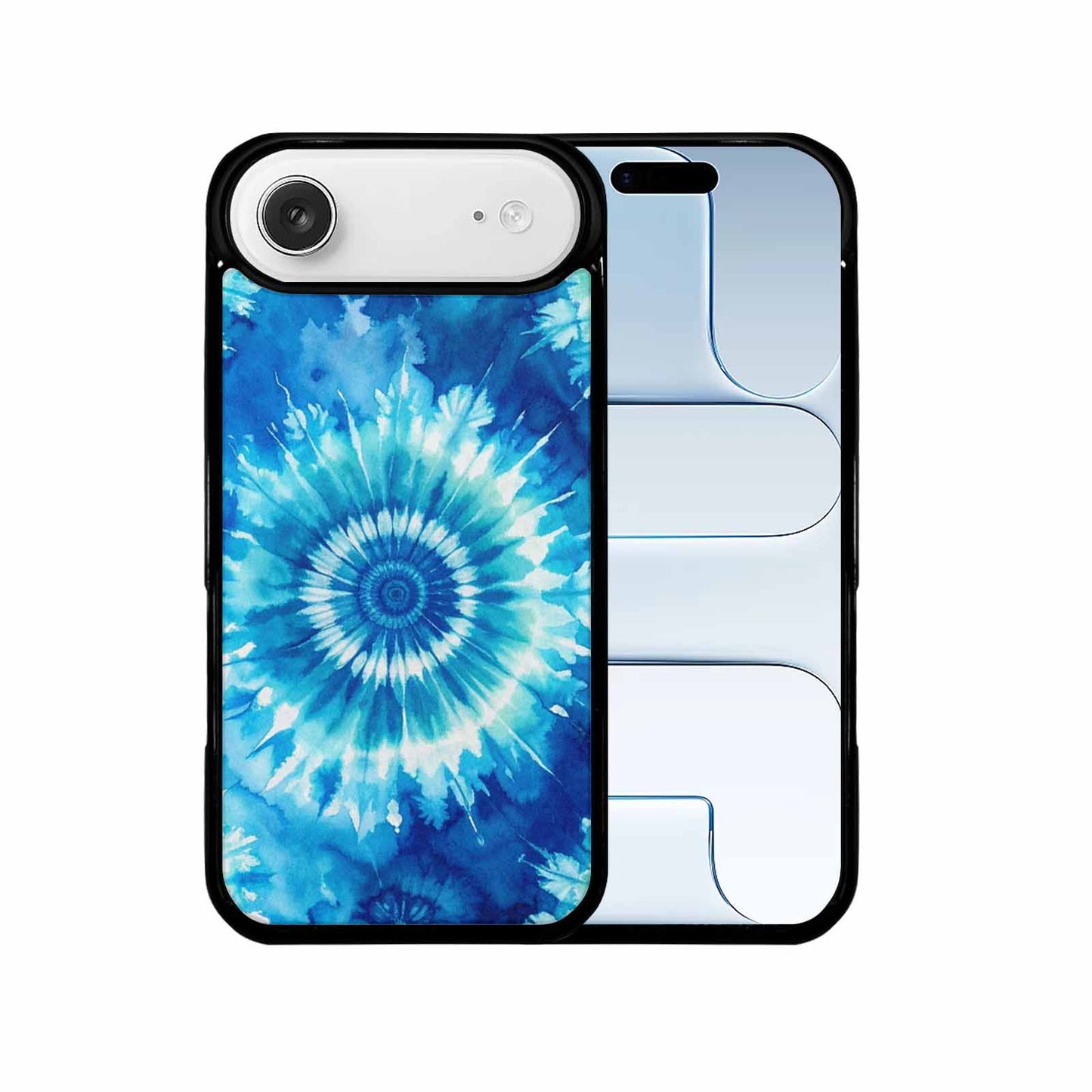 iPhone 17 Air Case — Tie Dye Ocean Blues Blended Tie, Customized Protective Case