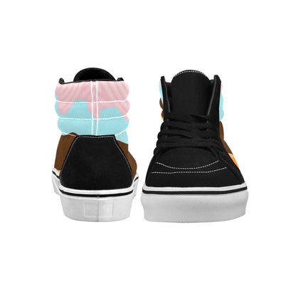WOMEN'S Ice Cream Art Melting High Top Skateboarding Vivid Shoes