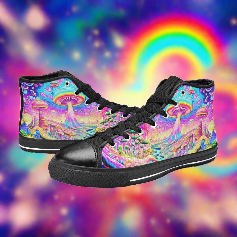 Dragon Blue Gold Unique WOMEN Bold Art - Freaky Shoes | Custom Art Sneakers