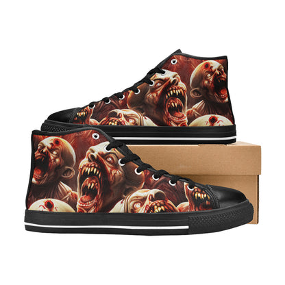 WOMEN'S Monsters 4 High Top Canvas Dark Academia Sneakers