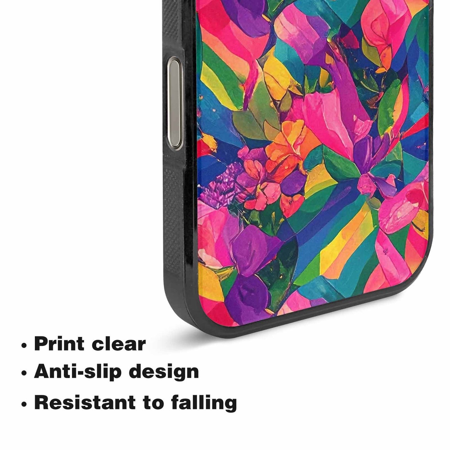 iPhone 16 Pro Max Case — Polysexual Flag Color Theme Small Rainbow, Customized Protective Case