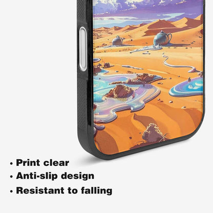 iPhone 16 Plus Case — Surrealist Desert Dreamscape, Custom Print Case Cover
