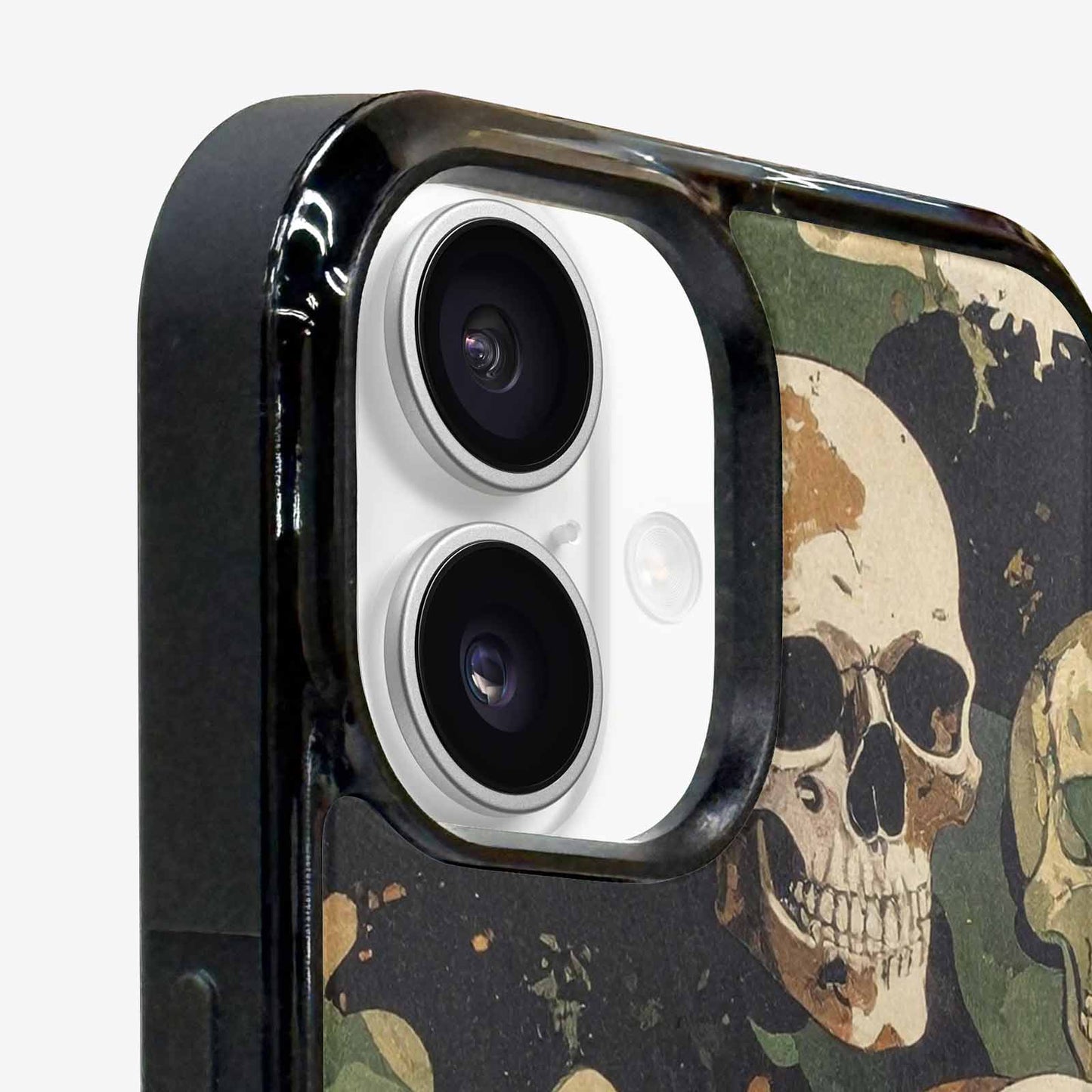 iPhone 16 Case — Military Camo Texture Combined With Distressed, Custom Designed Case Cover
