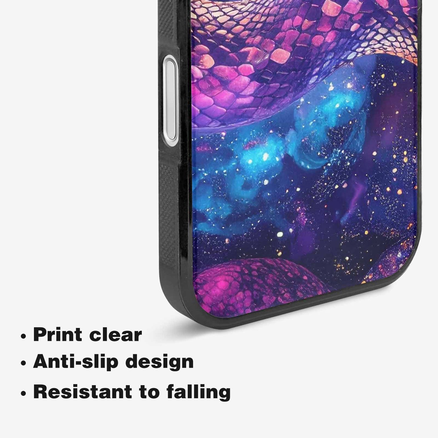 iPhone 16 Case — Galaxy Snake Print, Unique Phone Case Design