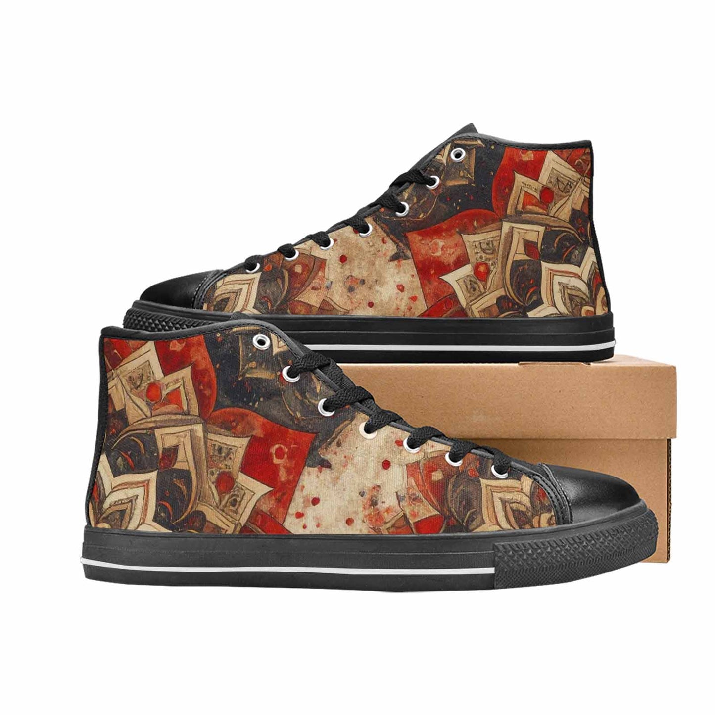 WOMEN'S Mandala High Top Canvas Cottagecore Shoes