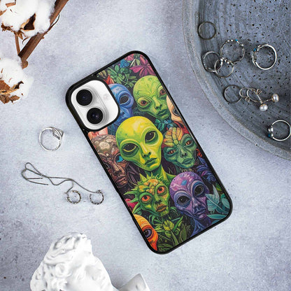 iPhone 16 Plus Case — Aliens Pattern Hundreds Of Sma, Original Design Phone Case