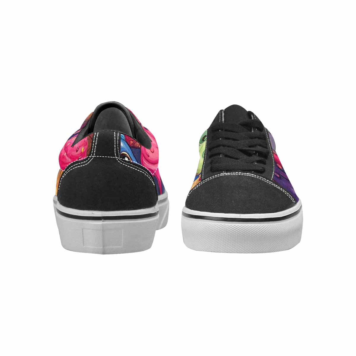 WOMEN'S Melting Ice Cream Monster Lace-Up Canvas Vivid Sneakers