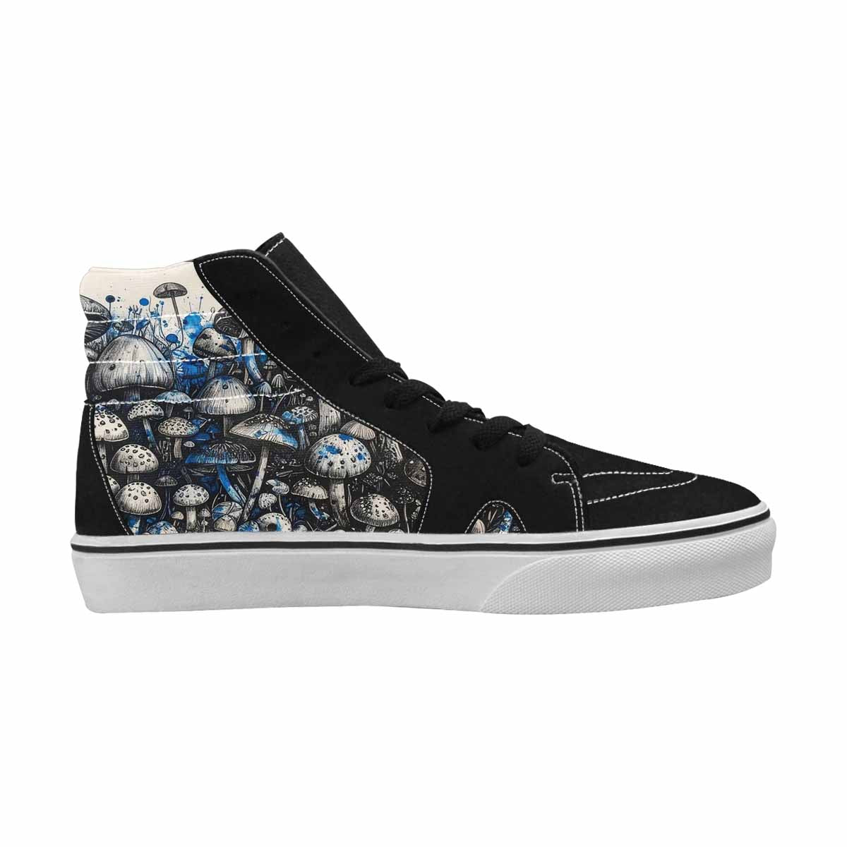 MEN'S Mushrooms (general) High Top Canvas Cottagecore Custom Sneakers