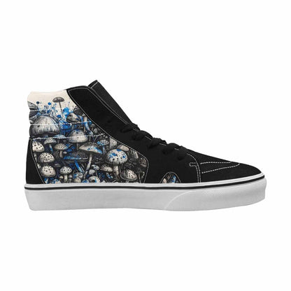 MEN'S Mushrooms (general) High Top Canvas Cottagecore Custom Sneakers