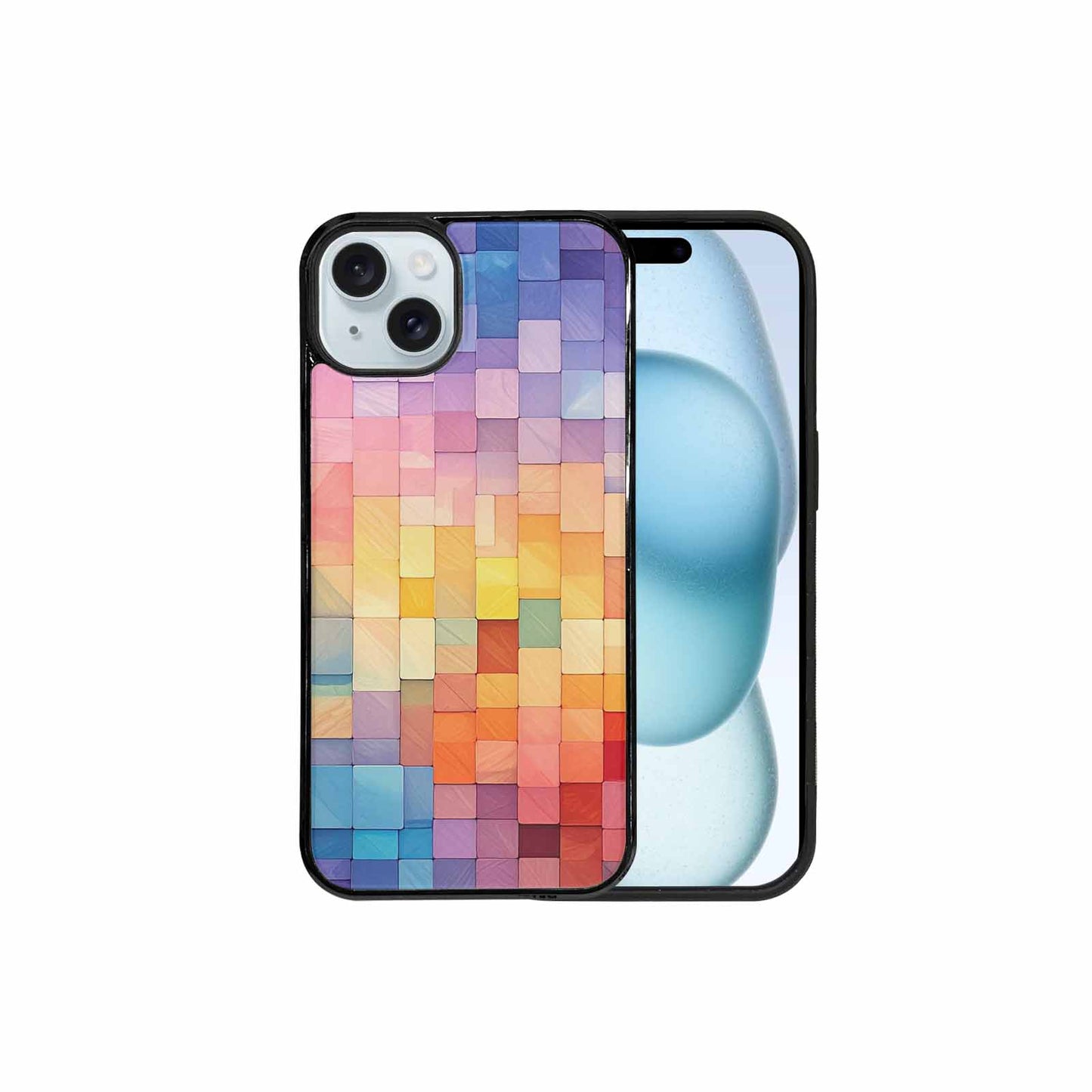 iPhone 15 Plus Case — Color Gradient Fade Pattern Hundreds Of, Custom Art Phone Cover