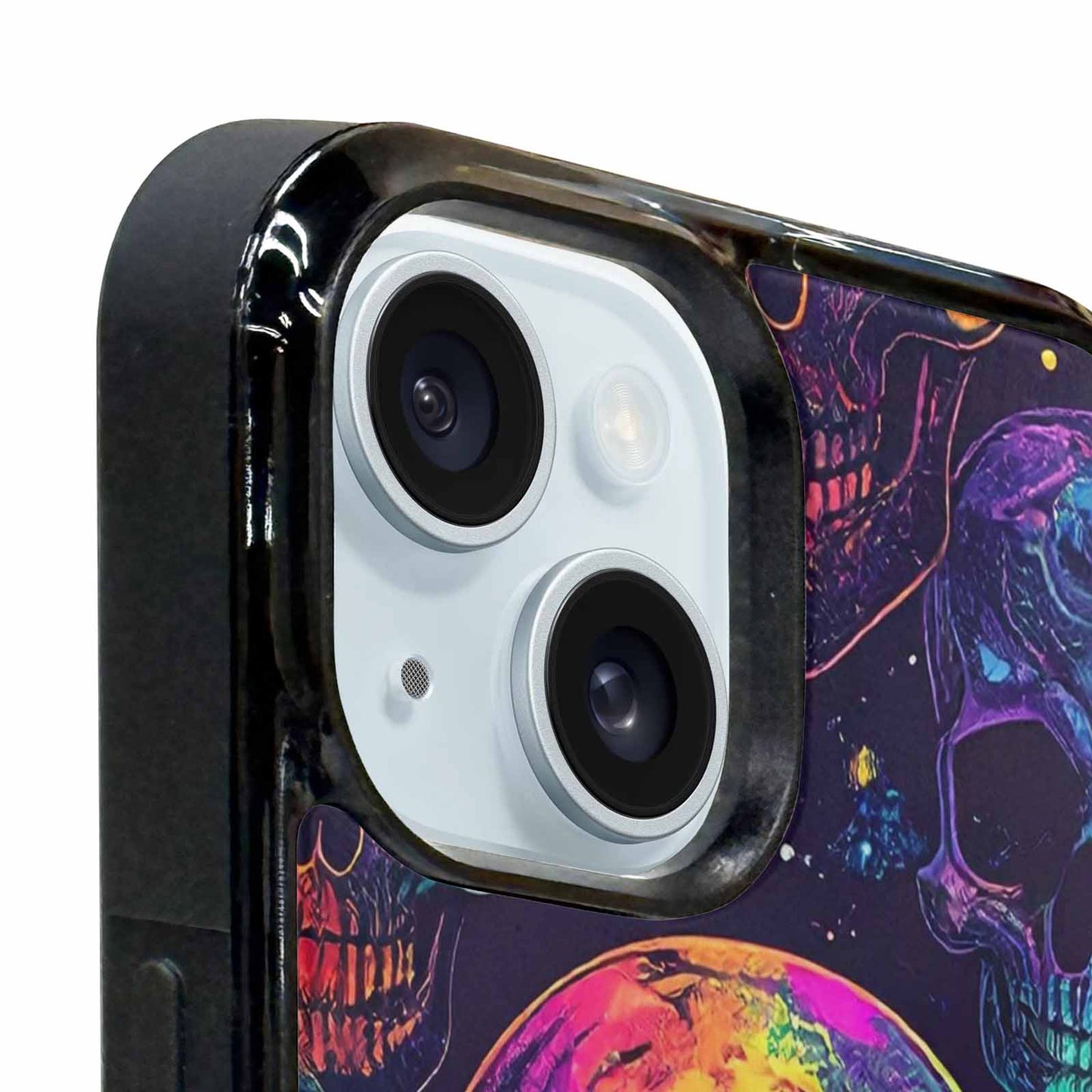iPhone 15 Case — Galaxy Skulls, Custom Art Phone Cover